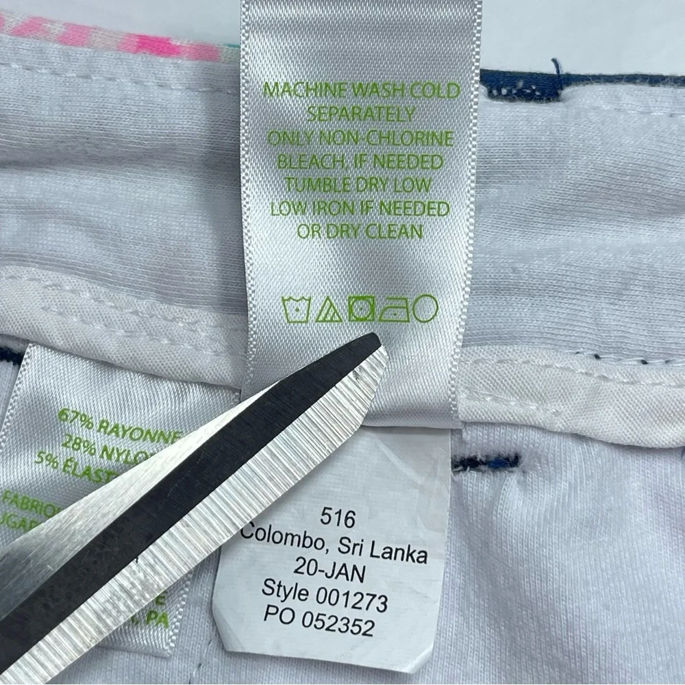 LILLY PULITZER Callahan Knit "On The Vine Floral" Print Blue Pink Stretch Size 2 - Picture 6 of 9